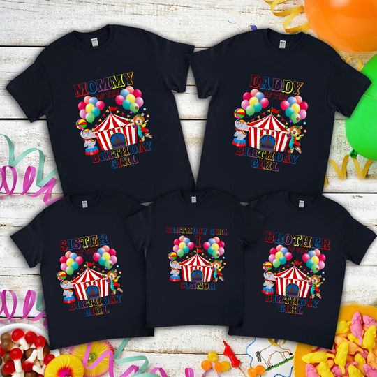Discover Circus Theme Birthday Carnival Personalized Birthday Shirt