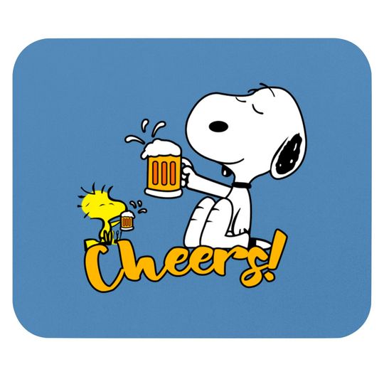 Discover Snoopy Cheers Beer! - Snoopy - Mouse Pads