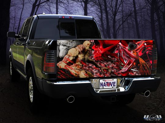 Discover Zoombie Tailgate Graphics Wrap Halloween
