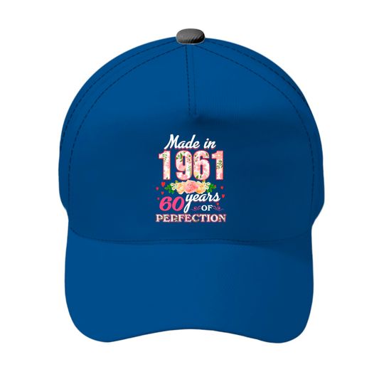 Discover Made In 1961 Design 60 Years Old 60th Birthday Baseball Cap