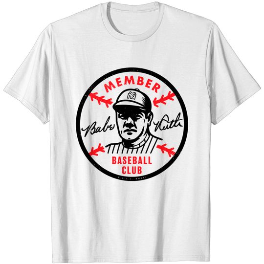 Discover Babe Ruth Baseball Club Pin T-Shirt