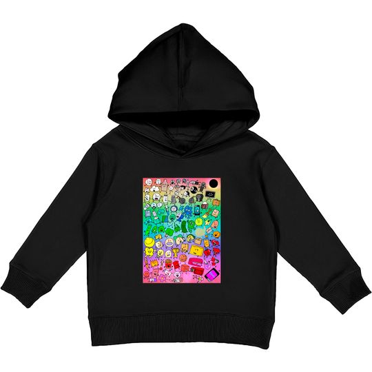 Discover BFDI Inanimate Insanity All Characters Kids Pullover Hoodies