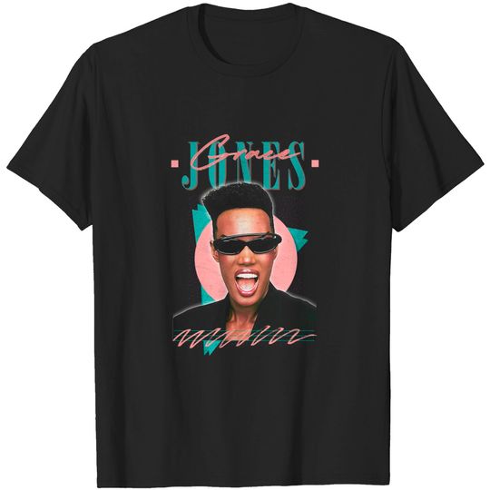 Discover Grace Jones // 80s Faded Style Aesthetic Design - Grace Jones - T-Shirt
