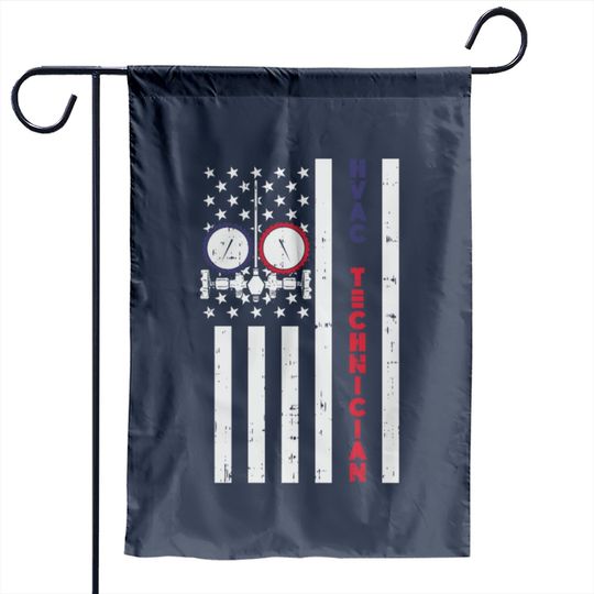 Discover HVAC Tech US American Flag Technician Plumper Garden Flags