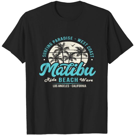 Discover Surfing Paradise Malibu Beach Ride Wave T-shirt