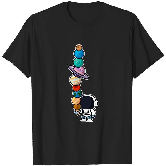 Discover Astronaut Ice Cream Eating Planet T-shirt