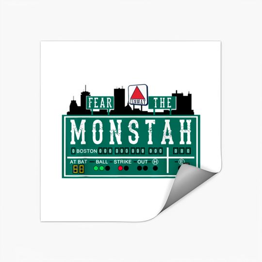 Discover FAN OF FENWAY BOSTON BASEBALL MONSTER FEAR THE MON Stickers