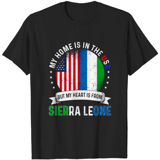 Discover Sierra Leonean American Flag Leone Roots USA T-shirt