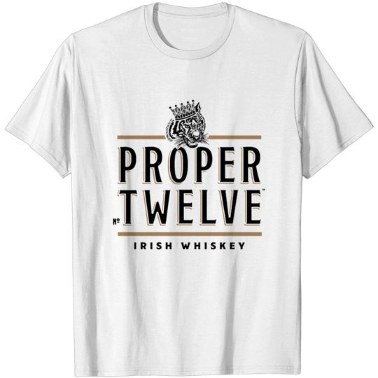 Discover Proper Twelve Irish Whiskey logo T-shirt