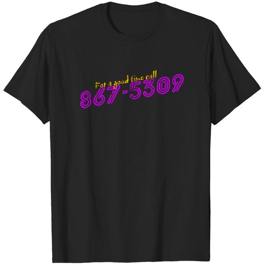 Discover 867-5309 Jenny, distressed - 80s Music - T-Shirt