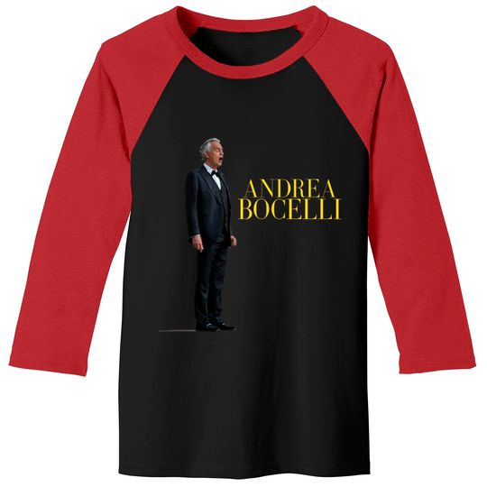 Discover andrea bocelli singing 3 - Andrea Bocelli Singing - Baseball Tees