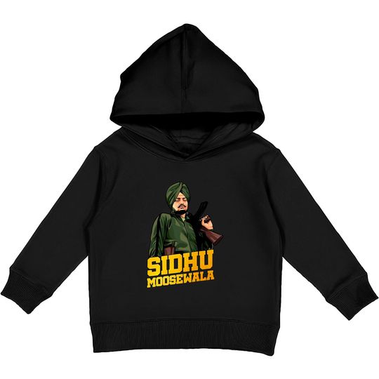 Discover Sidhu Moose Wala - Punjabi Classic Kids Pullover Hoodies