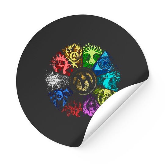 Discover MTG | Faded Guild Wheel - Gamer - Stickers