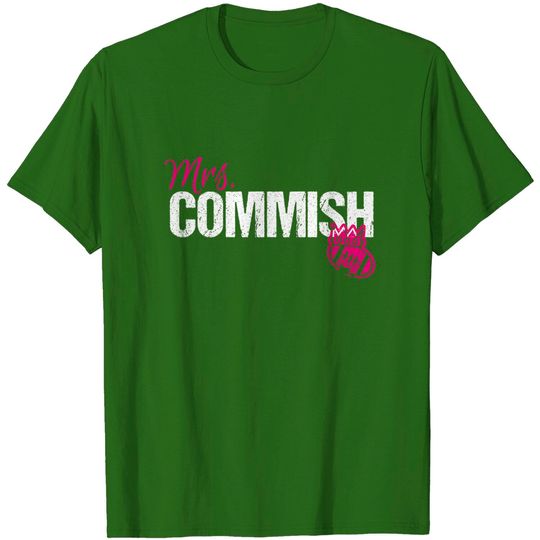 Discover Mrs. Commish Fantasy Football Commissioner Wife Shirt