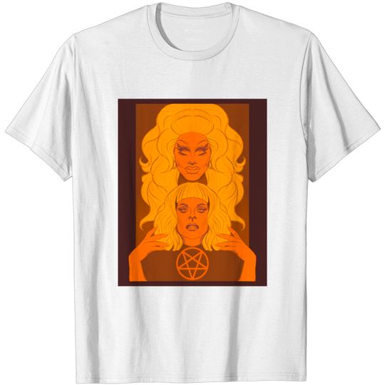 Discover Trixie and Katya Orange Poster T-shirt
