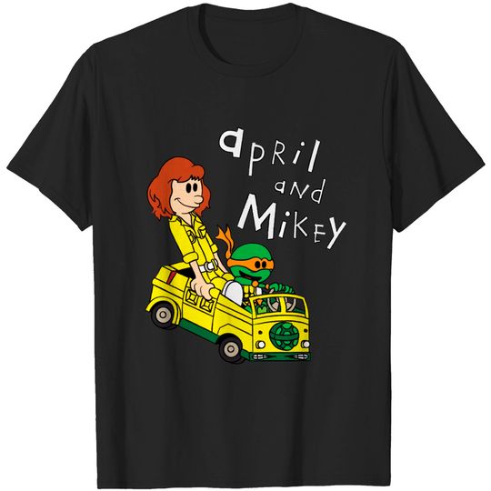 Discover April & Mikey - Teenage Mutant Ninja Turtles - T-Shirt