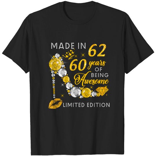 Discover Made In 1963 Limited Edition 60 Years Of Being Awesome Jewelry Gold Sparkle - Made In 1963 - T-Shirt