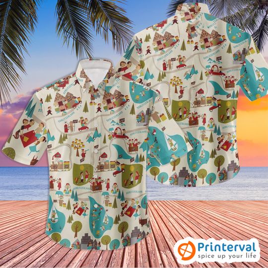 Discover Vintage 1950s Schlitzerland Schlitz Beer Cotton Hawaiian Shirt