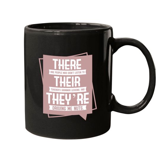 Discover There Their They're English Grammar Mug Mugs