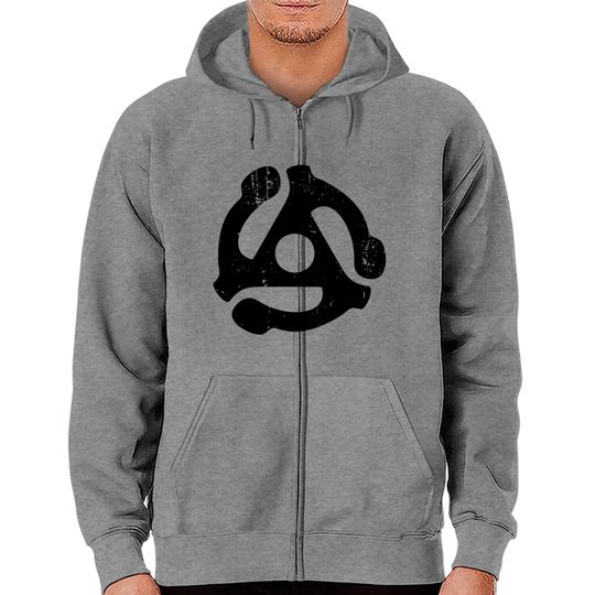 Discover Vintage 45 Recording adapter Gift 60s & 70s Music - Recording Adapter - Zip Hoodies