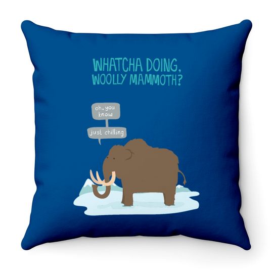 Discover Amazing Elephant Whatcha doing wooly mammoth Cart Throw Pillows