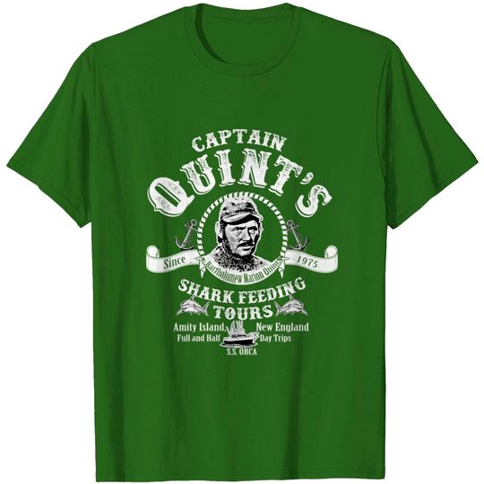 Discover Quint Shark Feeding Tour - Great White Shark - T-Shirt