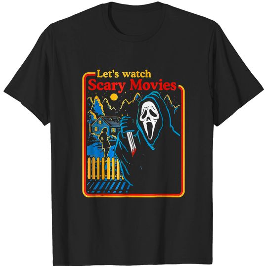 Discover Lets Watch Scary Movies Scream Horror Tshirt