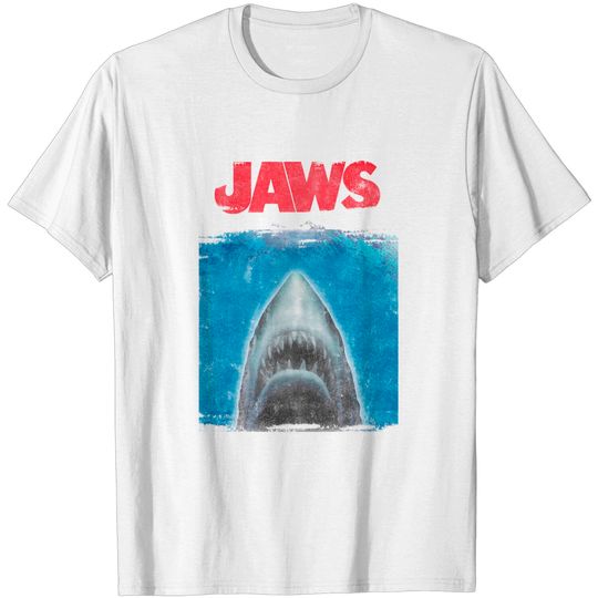 Discover Jaws Distressed Movie Poster T Shirt