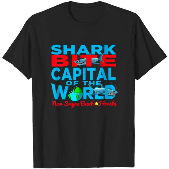 Discover Shark Bite Capital In The World New Smyrna Daytona T-shirt