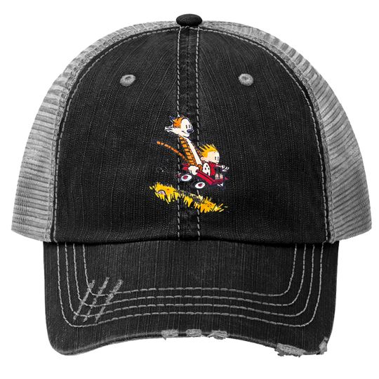 Discover Calvin and The hobbes Classic Print Trucker Hat