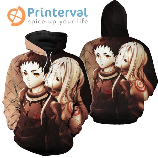 Discover Men's Deadman Wonderland Graphic Hoodie Novelty Anime Pullover Sweatshirt