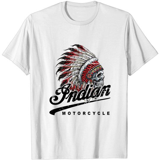 Discover Indian Custom Motorcycle Racer biker vintage printed t-shirt