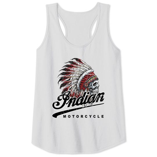 Discover Indian Custom Motorcycle Racer biker vintage printed Tank Tops