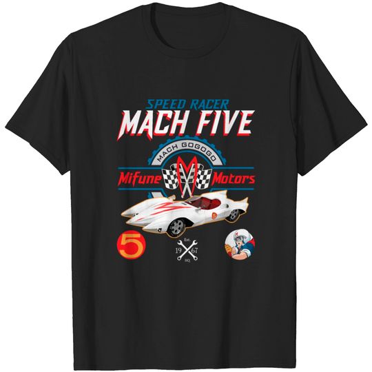 Discover Speed Racer Mach 5 Mifune Motors T-shirt