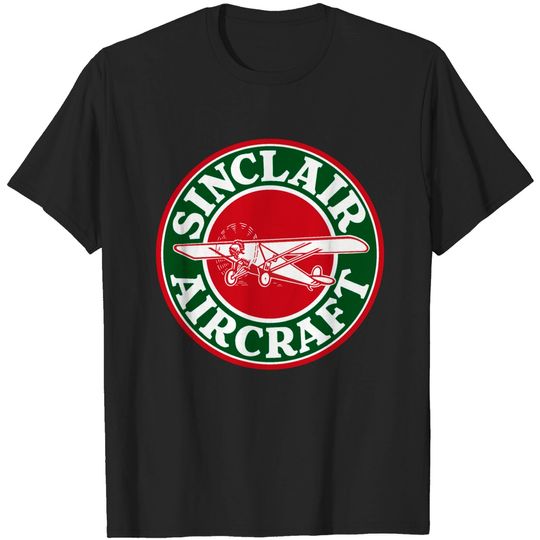 Discover Sinclair Aircraft Gasoline vintage sign T-shirt