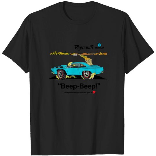 Discover 1968 Plymouth Road Runner Salt Flats Light Blue T-shirt
