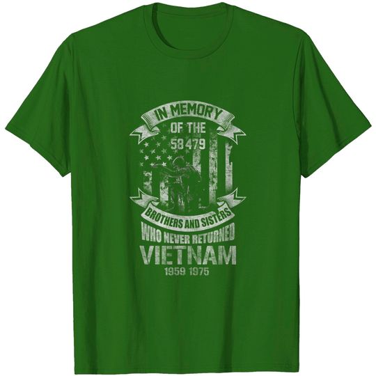Discover Gift for Vietnam Veteran in Memory of the 58,479 T-Shirt