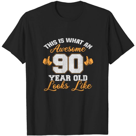 Discover 90Th Birthday Novelty Awesome 90 Year Old T-shirt