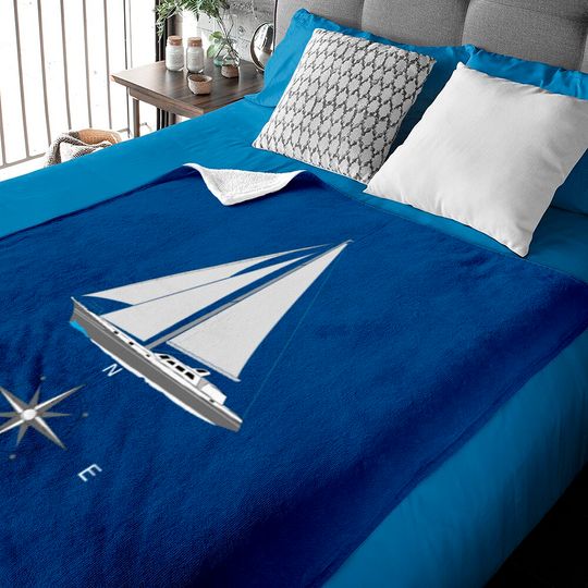 Discover Yacht sailing boat motor boat compass Baby Blankets Baby Blankets