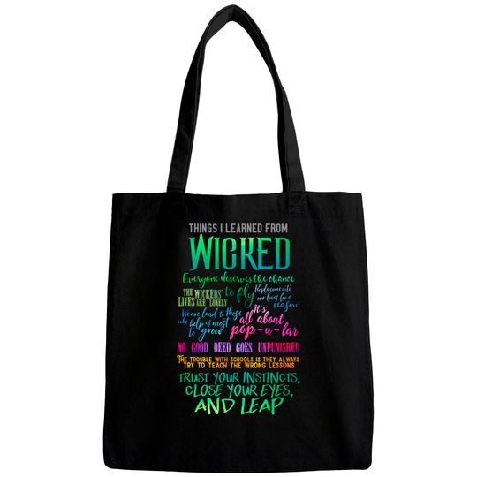 Discover Things I Learned From Wicked - Wicked Broadway Musical - Bags