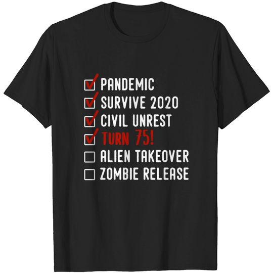 Discover Funny 75th Birthday Gift For 75 Years Old T-shirt