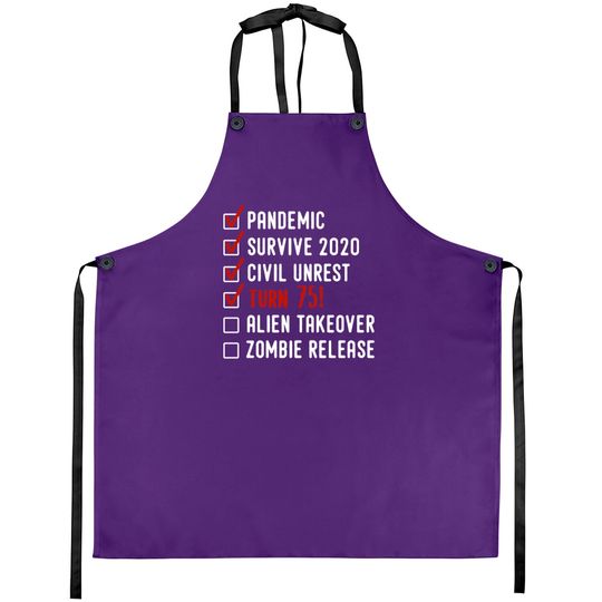 Discover Funny 75th Birthday Gift For 75 Years Old Aprons