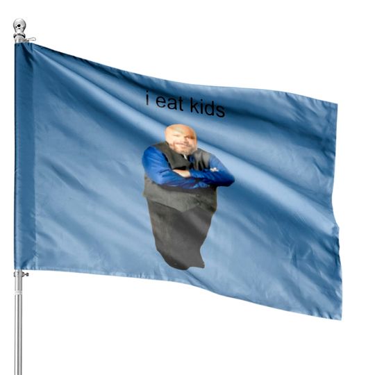 Discover Bertram Winkle I Eat Kids House Flags