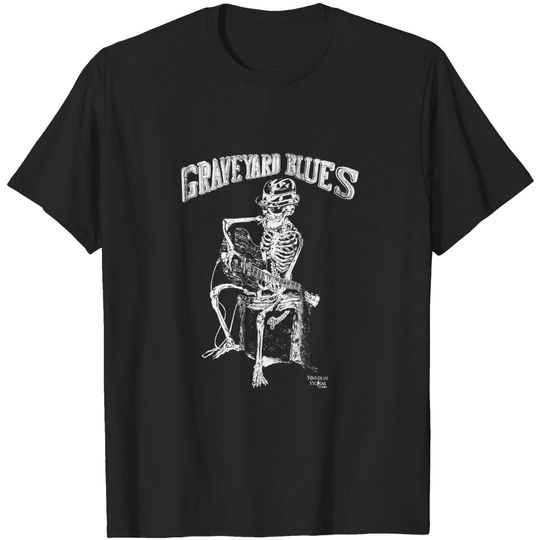 Discover Vintage 90s GRAVEYARD BLUES fashion victim tee skull