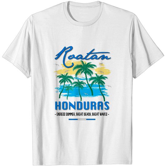 Discover Roatan Honduras Summer Poster T-shirt