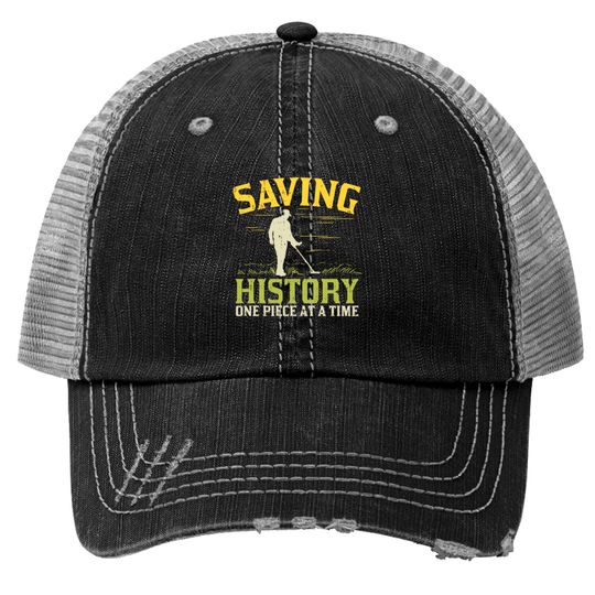 Discover Metal Detector Detecting Prospecting Bounty Gift Print Trucker Hat
