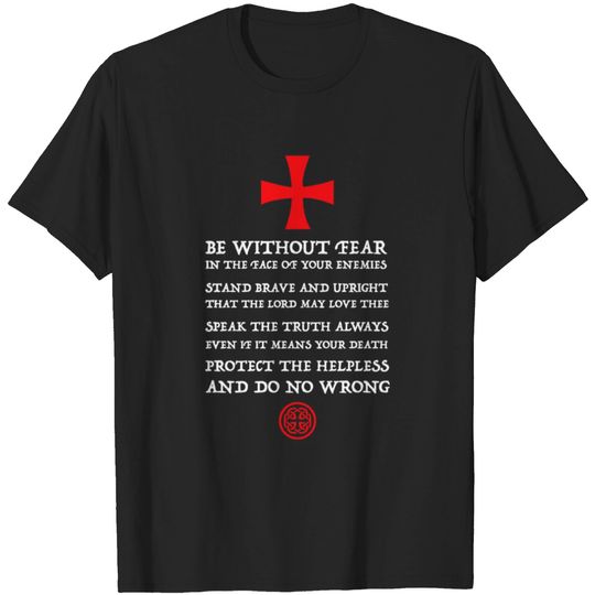 Discover Crusader Knight Knights Templar Code Holy Cross T-shirt