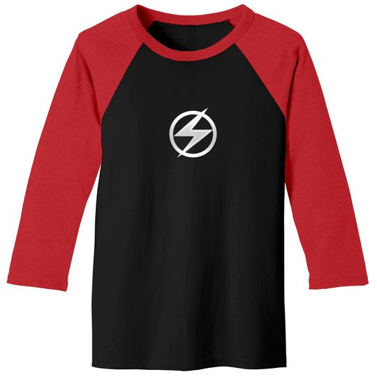 Discover Wally West Rebirth Silver Chrome Lightning Bolt Logo Cosplay - Flash - Baseball Tees