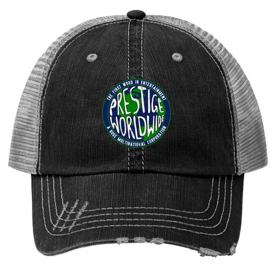 Discover Prestige Worldwide logo inspired by Step Brothers - Prestige Worldwide - Print Trucker Hat
