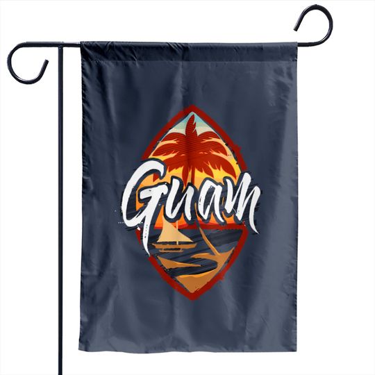 Discover Guam Seal Sunset 671 Guamanian Chamorro Garden Flags